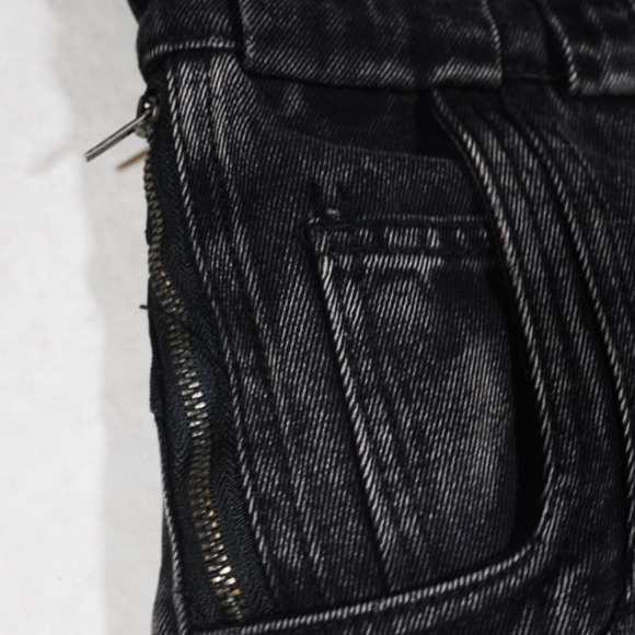 No Faith Studios Heavy Black Wave Wavy Denim Jeans. - Picture 6 of 8